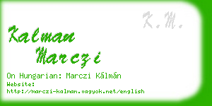 kalman marczi business card