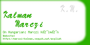 kalman marczi business card